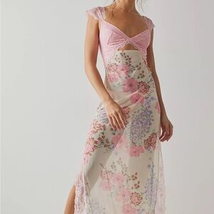 Suddenly Fine Maxi Slip Dress in Daisy Combo from Free People Size S